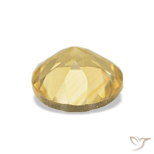 Citrino Giallo dorato chiaro naturale da 1.08 ct, Taglio rotondo, VVS