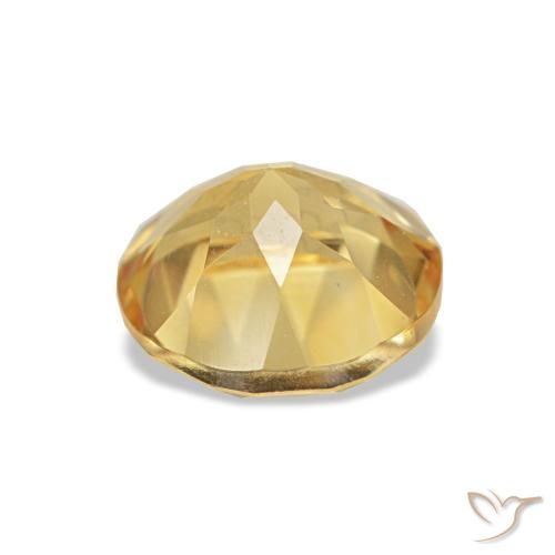 Citrino Giallo dorato chiaro naturale da 1.26 ct, Taglio rotondo, VVS