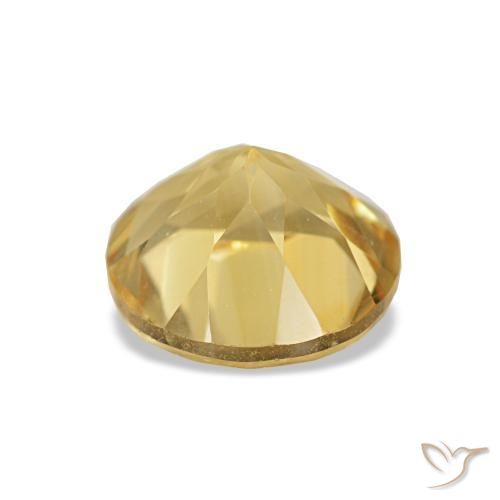 Citrino Oro chiaro naturale da 1.23 ct, Taglio rotondo, VVS