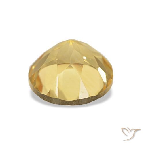 Citrino Oro chiaro naturale da 1.26 ct, Taglio rotondo, VVS