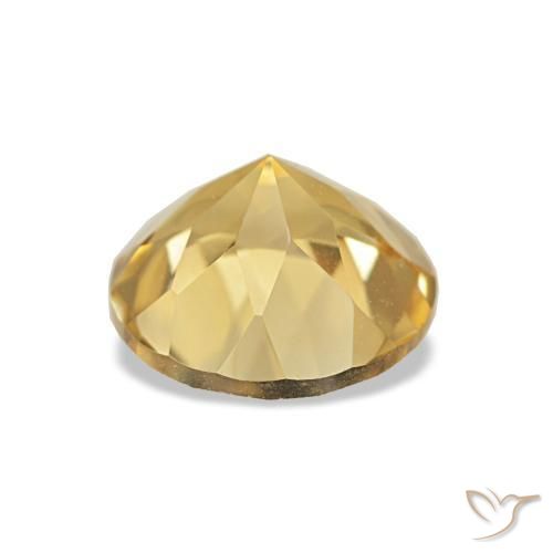 Citrino Giallo dorato chiaro naturale da 1.16 ct, Taglio rotondo, VVS