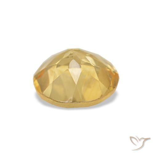 Citrino Giallo chiaro naturale da 1.12 ct, Taglio rotondo, VS