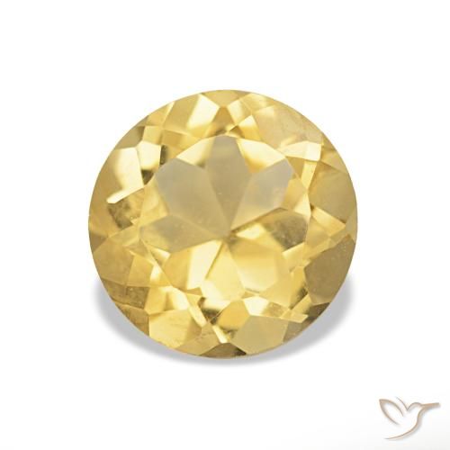 Citrino Arancio dorato naturale da 1.16 ct, Taglio rotondo, VVS