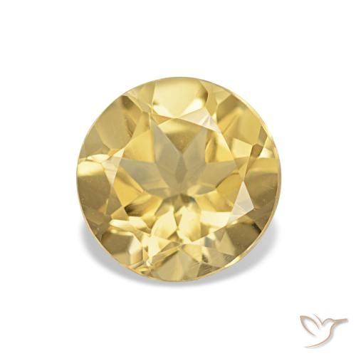 1.04ct Giallo chiaro Citrino, Rotondo, VVS
