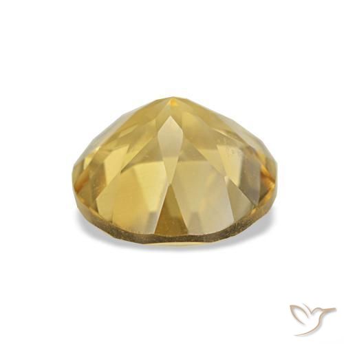 Citrino Oro chiaro naturale da 1.26 ct, Taglio rotondo, VVS