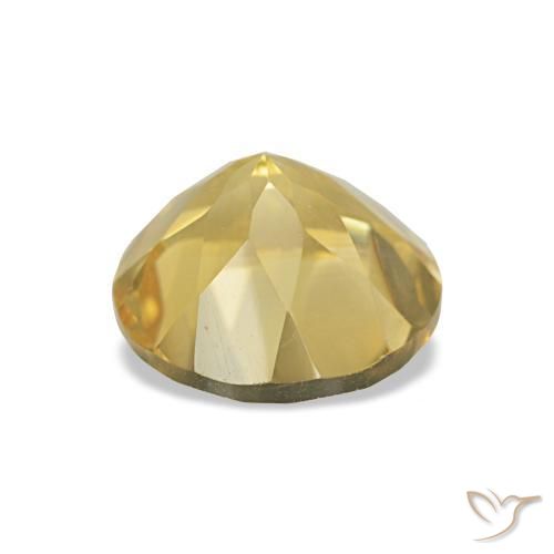 Citrino Oro chiaro naturale da 1.26 ct, Taglio rotondo, VVS
