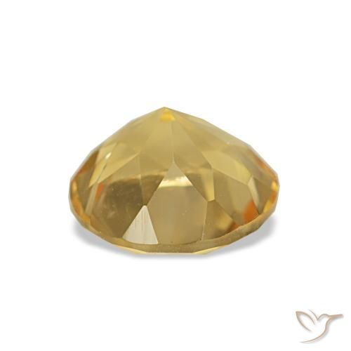 Citrino Oro chiaro naturale da 1.24 ct, Taglio rotondo, VVS