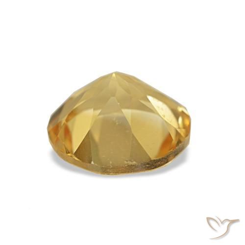 Citrino Giallo chiaro naturale da 1.10 ct, Taglio rotondo, VVS