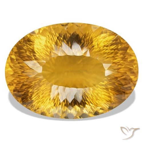 334.12ct Dorato scuro Citrino, Ovale, IF