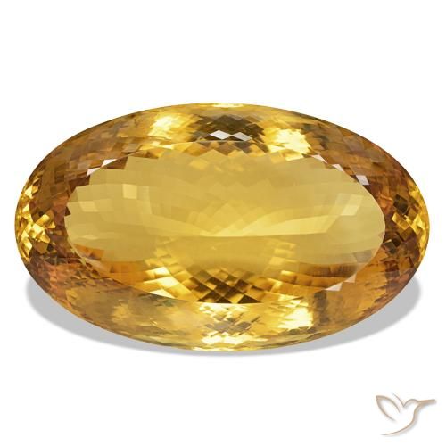 377.29ct Dorato scuro Citrino, Ovale, IF