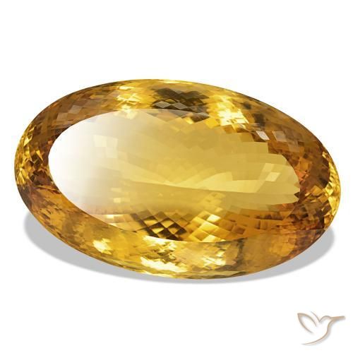 Citrino Dorato scuro naturale da 377.29 ct, Taglio ovale, IF