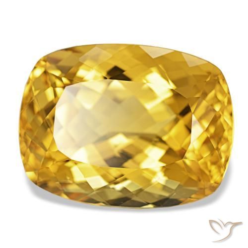 Citrino Oro profondo naturale da 21.48 ct, Taglio a cuscino, IF