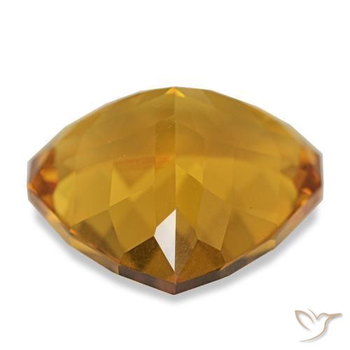 Citrino Arancione-Oro medio naturale da 15.95 ct, Taglio trillion, VVS