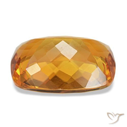 Citrino Arancio intenso-OroG naturale da 15.35 ct, Taglio a cuscino, VVS