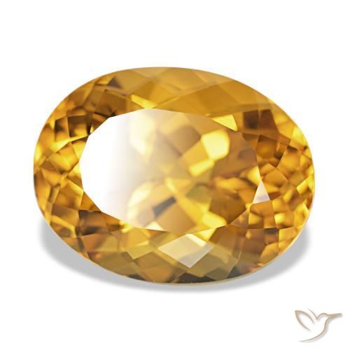 Citrino Medium Light Orange-Gold naturale da 10.47 ct, Taglio ovale, VVS