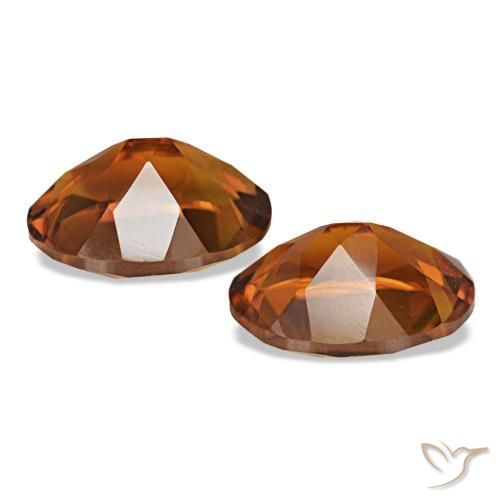 Gemme di Citrino Arancione rossastra naturale da 3.15 ct, Taglio ovale, VVS