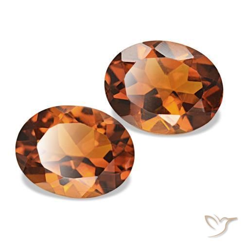 Gemme di Citrino Arancio Medio naturale da 3.04 ct, Taglio ovale, VVS