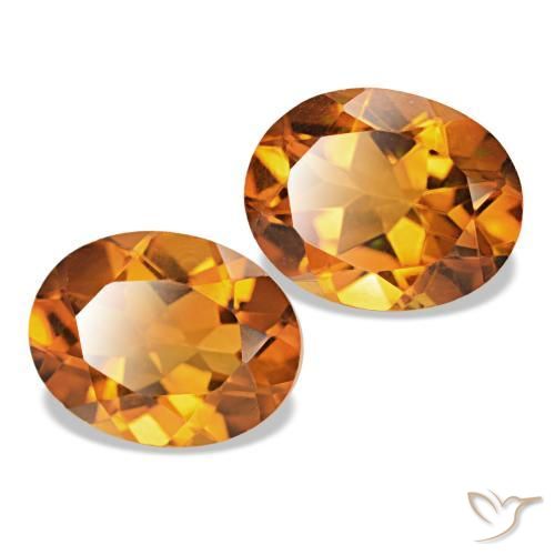 Gemme di Citrino Arancio Medio naturale da 3.37 ct, Taglio ovale, VVS
