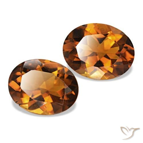 Gemme di Citrino Arancio Terra naturale da 3.31 ct, Taglio ovale, VS