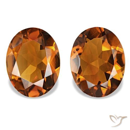 Gemme di Citrino Arancione scuro naturale da 3.05 ct, Taglio ovale, VVS-VS