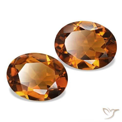 Gemme di Citrino Arancione scuro naturale da 3.05 ct, Taglio ovale, VVS-VS