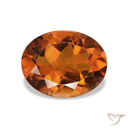 1.74ct Arancione rossastra Citrino, Ovale, VVS
