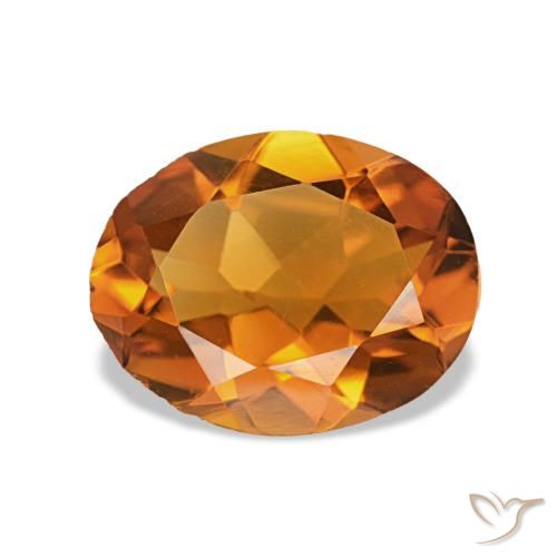 Citrino Arancio Medio naturale da 1.34 ct, Taglio ovale, VS