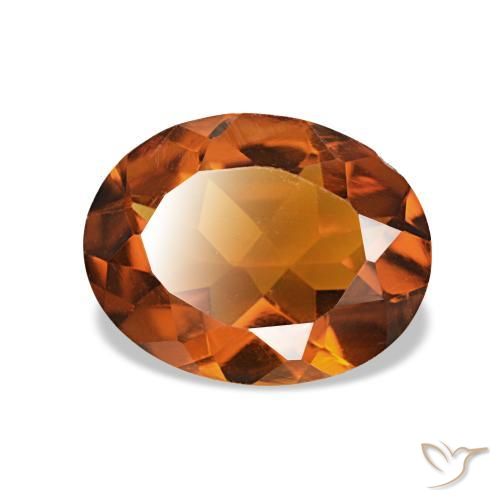 Citrino Arancione scuro naturale da 1.32 ct, Taglio ovale, VS