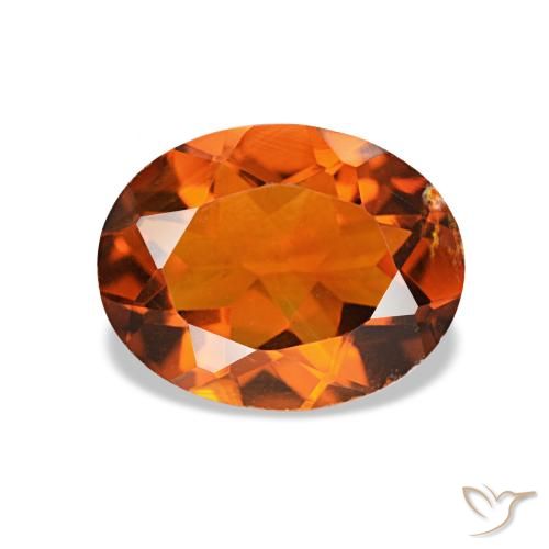 1.42ct Arancione rossastra Citrino, Ovale, VS
