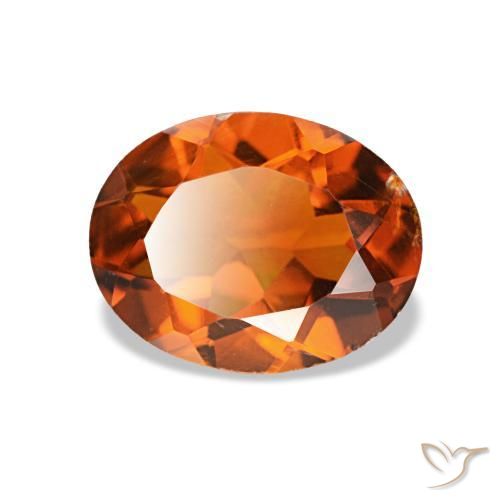 Citrino Arancione rossastra naturale da 1.42 ct, Taglio ovale, VS