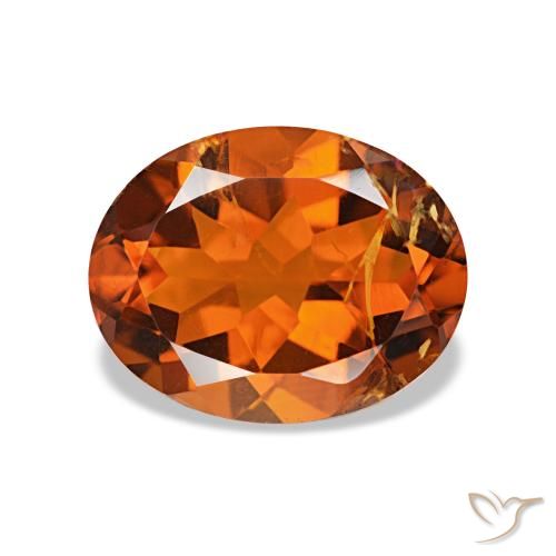 Citrino Arancione scuro naturale da 1.76 ct, Taglio ovale, VS-SI