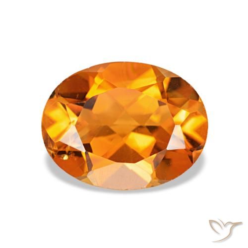 Citrino Arancione scuro naturale da 1.65 ct, Taglio ovale, VS