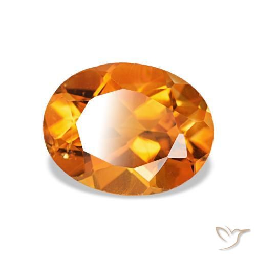 Citrino Arancione scuro naturale da 1.65 ct, Taglio ovale, VS