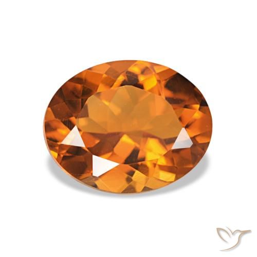 Citrino Medium Dark-Orange naturale da 1.53 ct, Taglio ovale, VVS