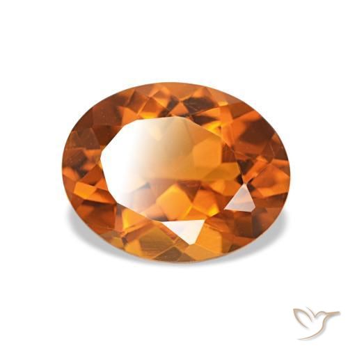 Citrino Medium Dark-Orange naturale da 1.53 ct, Taglio ovale, VVS