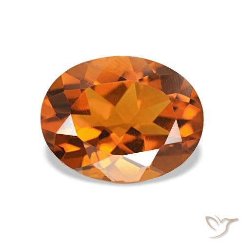 Citrino Arancio Medio naturale da 1.62 ct, Taglio ovale, VVS
