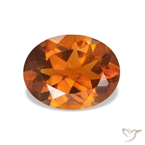1.62ct Arancione rossastra Citrino, Ovale, VVS-VS