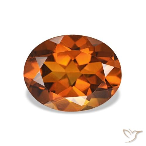 Citrino Arancione scuro naturale da 1.69 ct, Taglio ovale, VVS-VS