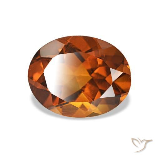 Citrino Arancione scuro naturale da 1.69 ct, Taglio ovale, VVS-VS