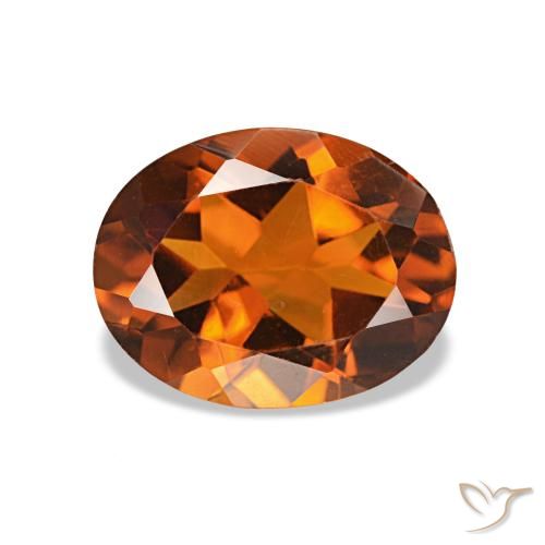 1.66ct Arancione Ambra Citrino, Ovale, VVS