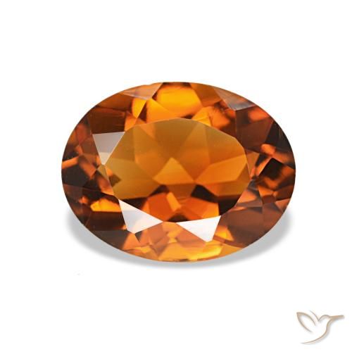 Citrino Arancio Medio naturale da 1.49 ct, Taglio ovale, VVS-VS