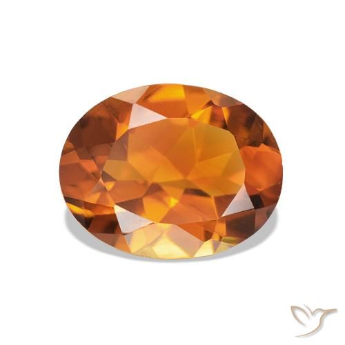 1.53ct Arancio Medio Citrino, Ovale, VVS