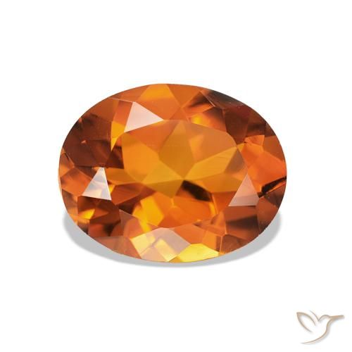 Citrino Arancio Medio naturale da 1.55 ct, Taglio ovale, VVS