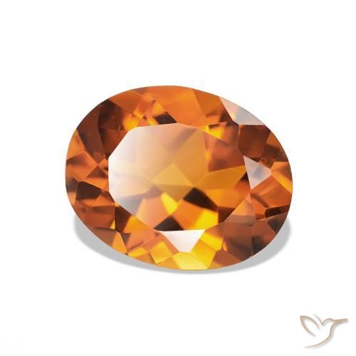 Citrino Arancio Medio naturale da 1.55 ct, Taglio ovale, VVS