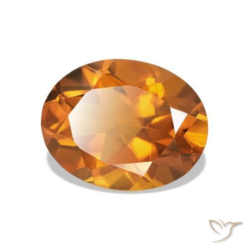 Citrino Marrone arancio naturale da 1.83 ct, Taglio ovale, VVS