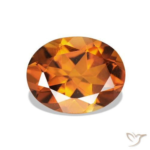 1.69ct Arancio Medio Citrino, Ovale, VVS