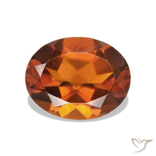 Citrino Arancione Ambra naturale da 1.83 ct, Taglio ovale, VVS