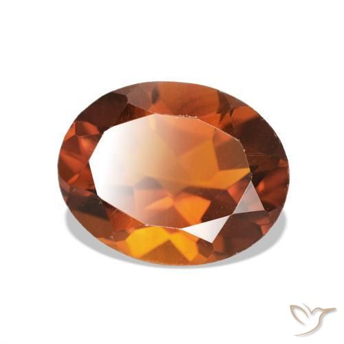 Citrino Arancione Ambra naturale da 1.83 ct, Taglio ovale, VVS