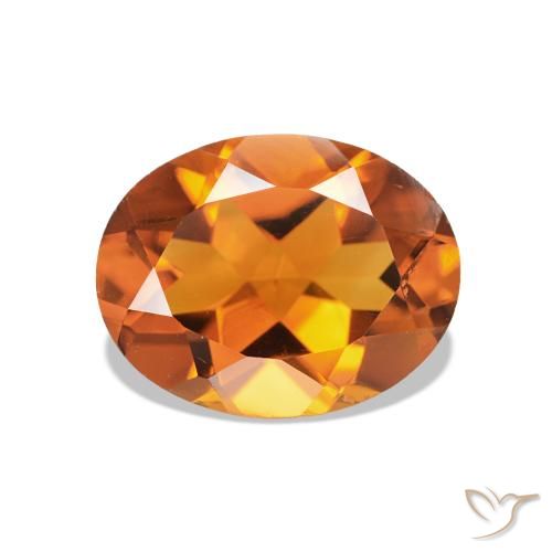 1.60ct Arancio Medio Citrino, Ovale, VVS-VS