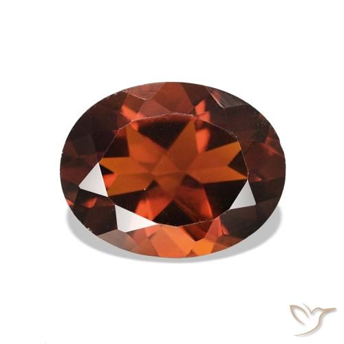 Citrino Arancio scuro rossastro naturale da 1.63 ct, Taglio ovale, VS